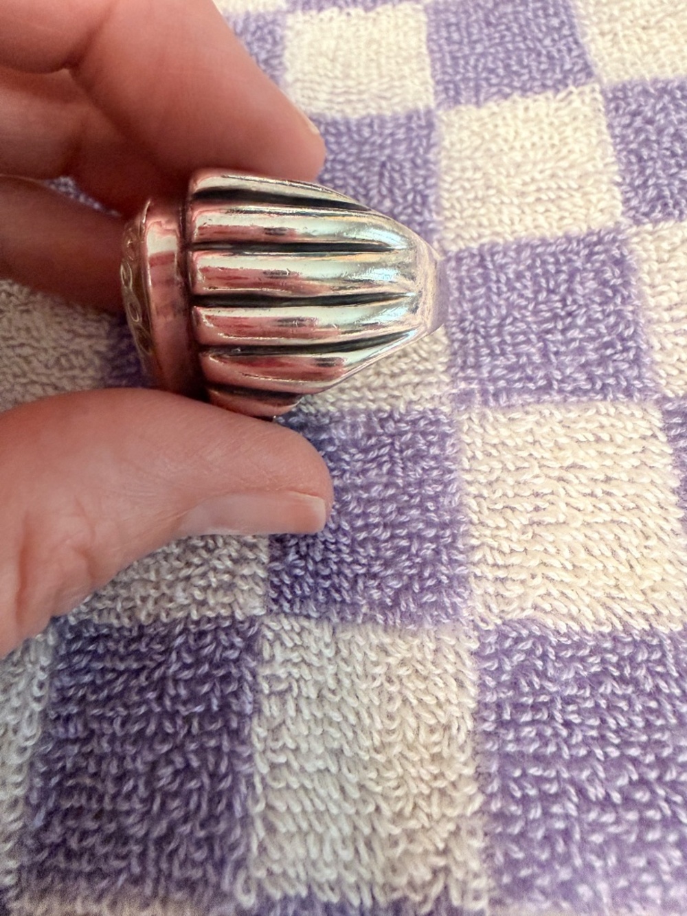 Dian Malouf Large silver and gold ❤️ ring - Picture 3 of 7